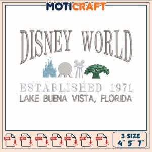 Disney world cartoon embroidery, disney world map​ ​embroidery