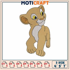 Disney simba embroidery, simba lion cartoon​​ embroidery