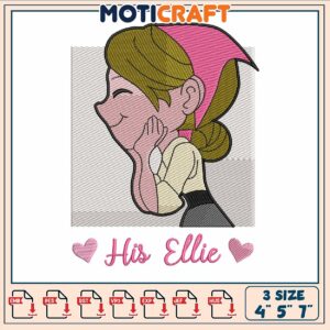 Disney pixel his ellie embroidery, ellie disney up​​ embroidery