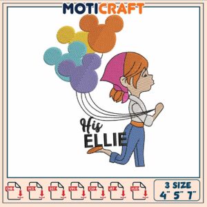 Disney his ellie embroidery, ellie up disney​ embroidery