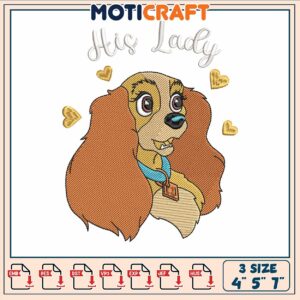Disney his lady embroidery, the lady and tramp​ embroidery
