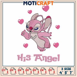 Disney his angel embroidery, lilo and stitch cast​​ embroidery