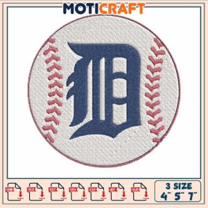 Detroit tiger logo embroidery, detroit tiger baseball​​​ embroidery