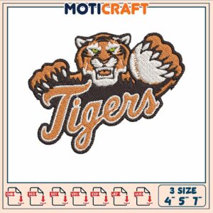 Detroit tiger baseball embroidery, america baseball team​​ embroidery