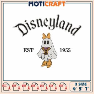 Daisy duck halloween embroidery, daisy duck cartoon​​​ ​embroidery