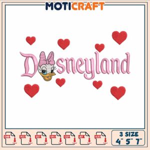 Daisy duck disneyland embroidery, daisy donald duck​ embroidery