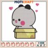 Cute chibi bear design embroidery, bubu dudu​​ embroidery