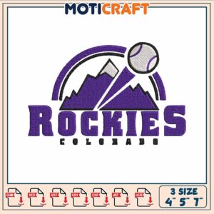 Colorado rocky symbol embroidery, colorado rockies standings​​ embroidery