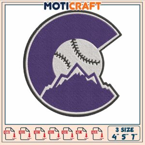 Colorado baseball embroidery, colorado rockies baseball logo​​​​​​​​ embroidery