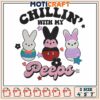 Chillin with my peeps embroidery, peep cartoon show embroidery 2 Chillin with my peeps embroidery, peep cartoon show embroidery