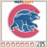 Chicago cub design bear embroidery, baseball chicago embroidery 2 Chicago cub design bear embroidery, baseball chicago embroidery