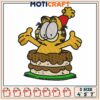Cat cake design embroidery, the garfield movie embroidery 2 Cat cake design embroidery, the garfield movie embroidery