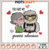 Carl fredricksen love embroidery, carl fredricksen up​ embroidery