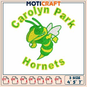 Carolyn park hornets embroidery, bee clip art​ embroidery