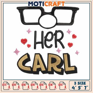 Carl fredricksen her carl embroidery, up carl fredricksen​ embroidery