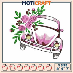 Car decor flower embroidery, flower decoration​​ embroidery