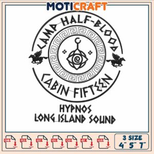 Calm half fifteen embroidery, percy jackson books​​​ ​embroidery
