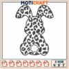 Bunny black white embroidery, cartoons with bunnies​​ ​embroidery