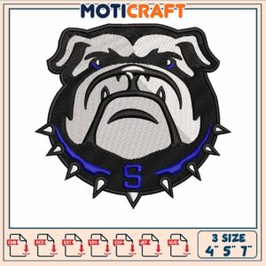 Bull dog face embroidery, french bull dogs​​​​ embroidery