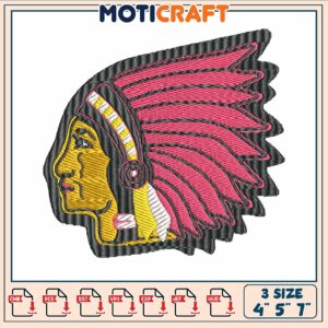 Boston red indians embroidery, red indians​ embroidery