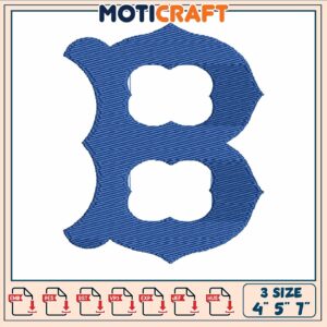 Boston logo blue embroidery, boston braves cap​​ ​embroidery