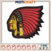 Boston indian red head embroidery, native american indians embroidery 2 Boston indian red head embroidery, native american indians embroidery