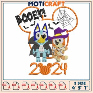 Bluey halloween spider embroidery, bluey episodes​ ​embroidery