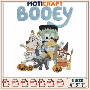 Bluey friends art embroidery