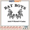 Bat boy wing embroidery, fourth wing fan art​ embroidery