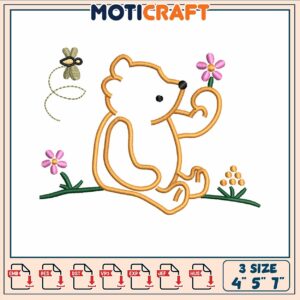 Bear disney cartoon embroidery, gummy bear disney​ embroidery