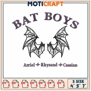 Bat boy dragon wing embroidery, the fourth wing​ embroidery