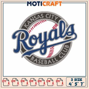 Baseball club kansas embroidery, kansas city royal baseball​ embroidery