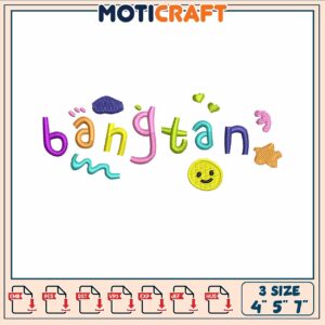 Bangtan art design embroidery, bangtan boys​ embroidery
