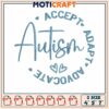 Autism adapt embroidery, autism spectrum test​ embroidery