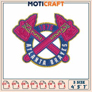 Atlanta brave 1876 embroidery, atlanta braves jersey​​ embroidery