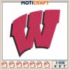 Wisconsin W Embroidery Design 4x5x7 Inch