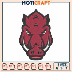 Wild Boar Embroidery Design 4x5x7 Inch