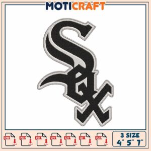 White Sox Embroidery Design 3 Sizes