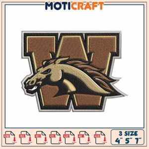 Western Mustang Embroidery Design