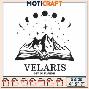 Velaris City Starlight Embroidery Design