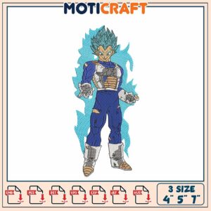 Vegeta Super Saiyan Embroidery Design