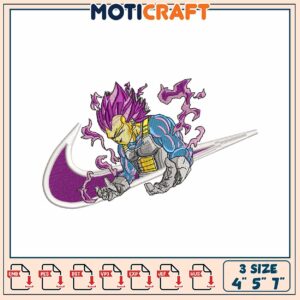 Vegeta Nike Embroidery Design