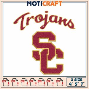 USC Trojans Embroidery Design