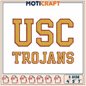 USC Trojans Embroidery Design for Personalized Projects