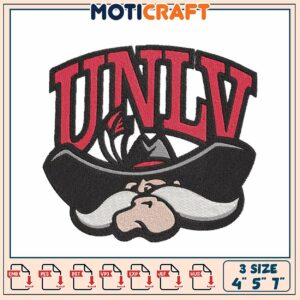 UNLV Rebel Embroidery Design 4x5x7 Inch