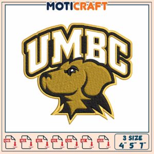 UMBC Retriever Embroidery Design 4x7 Inch