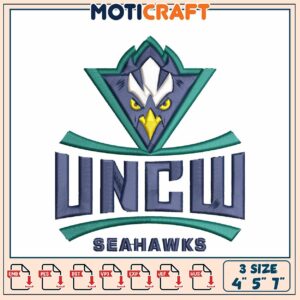 UNCW Seahawks Embroidery Design