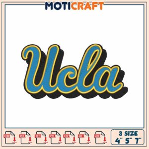 UCLA Embroidery Design 4x5x7 Inch