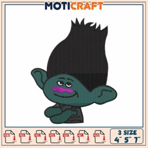 Trolls Embroidery Design 3 Sizes