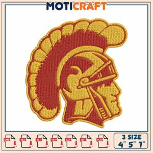 Trojan Warrior Embroidery Design for Creative Projects 4x5 7in